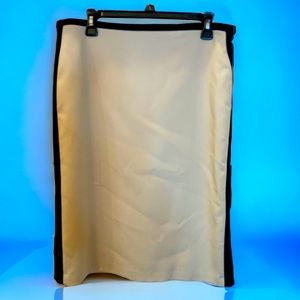 M&S Pencil Skirt from UK Cream & Black Stripe UK Size 14 US Size 10